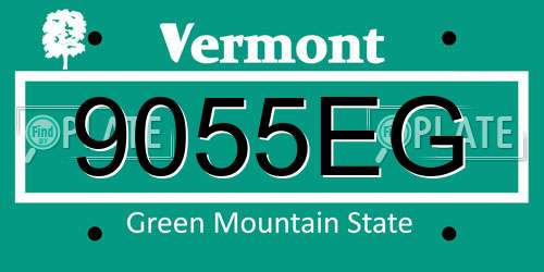 9055EG Vermont License Plate
