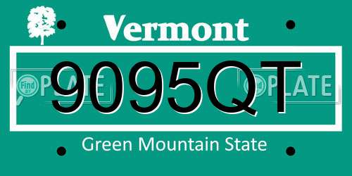 9095QT Vermont License Plate