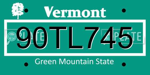 90TL745 Vermont License Plate