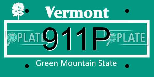 911P Vermont License Plate