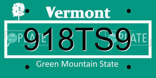 918TS9 Vermont License Plate