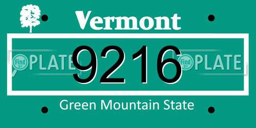 9216 Vermont License Plate