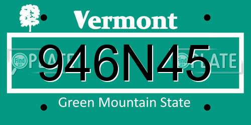 946N45 Vermont License Plate