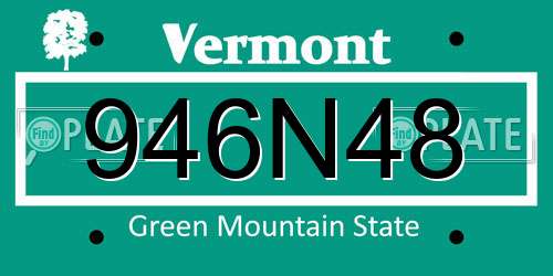 946N48 Vermont License Plate