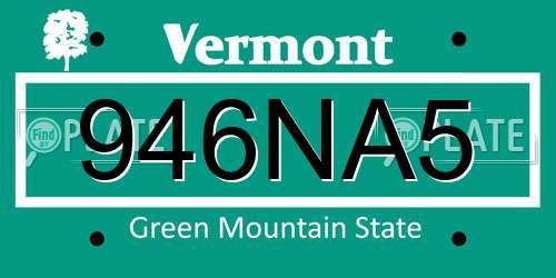 946NA5 Vermont License Plate