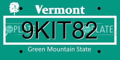 9KIT82 Vermont License Plate