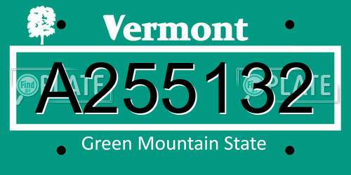 A255132 Vermont License Plate