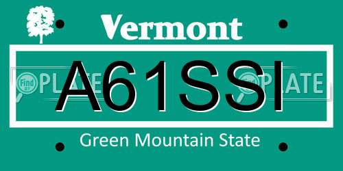 A61SSI Vermont License Plate