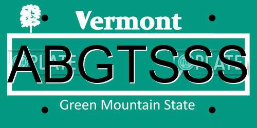 ABGTSSS Vermont License Plate