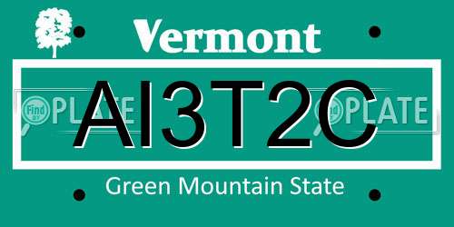 AI3T2C Vermont License Plate