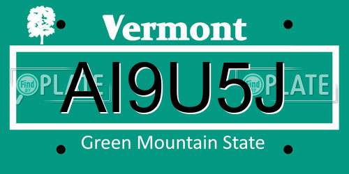 AI9U5J Vermont License Plate