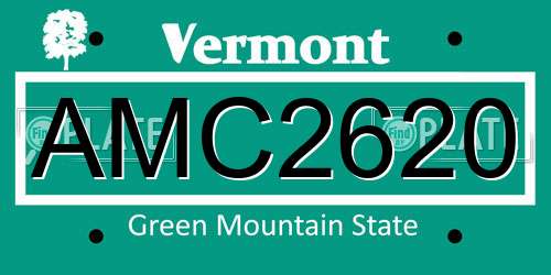 AMC2620 Vermont License Plate
