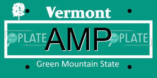 AMP Vermont License Plate