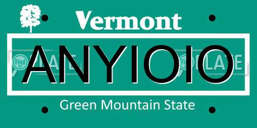 ANYIOIO Vermont License Plate