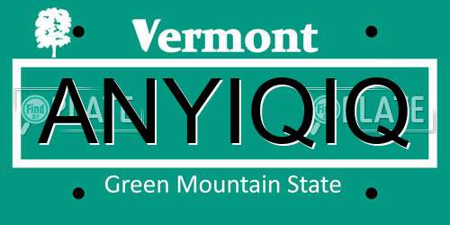 ANYIQIQ Vermont License Plate