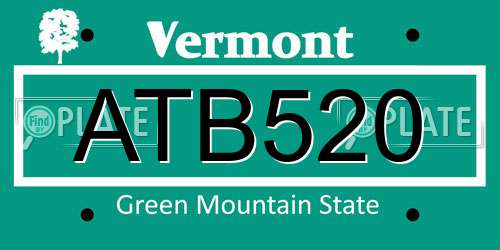 ATB520 Vermont License Plate