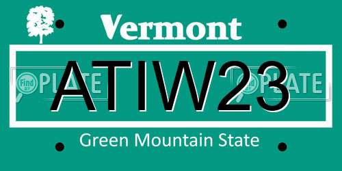 ATIW23 Vermont License Plate