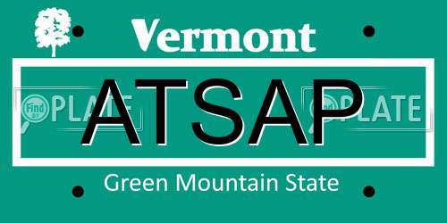ATSAP Vermont License Plate