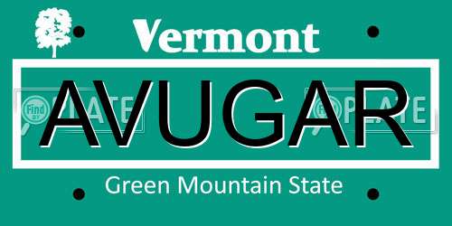 AVUGAR Vermont License Plate