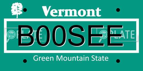 B00SEE Vermont License Plate