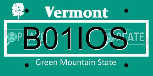 B01IOS Vermont License Plate