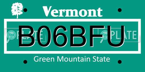 B06BFU Vermont License Plate