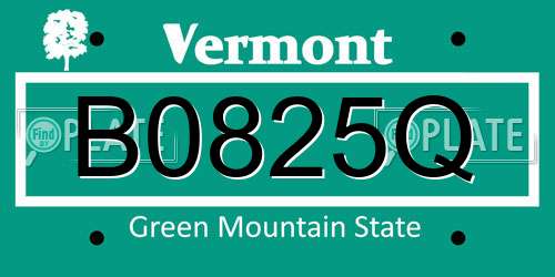 B0825Q Vermont License Plate