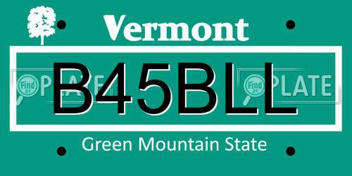 B45BLL Vermont License Plate