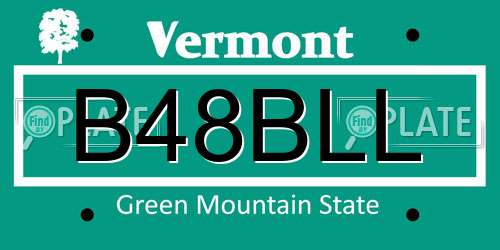 B48BLL Vermont License Plate