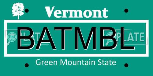 BATMBL Vermont License Plate