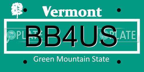 BB4US Vermont License Plate