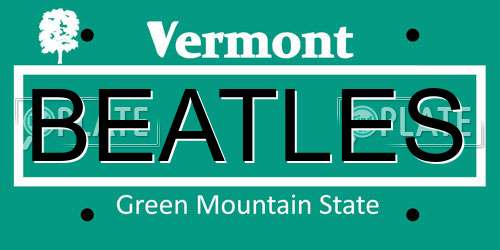 BEATLES Vermont License Plate