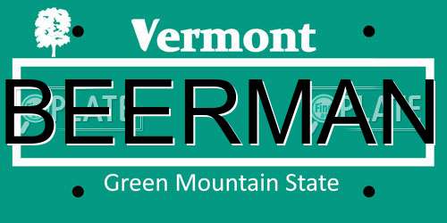 BEERMAN Vermont License Plate