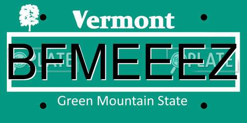 BFMEEEZ Vermont License Plate