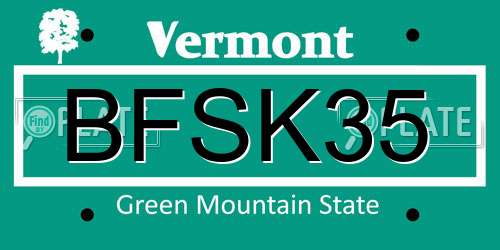 BFSK35 Vermont License Plate