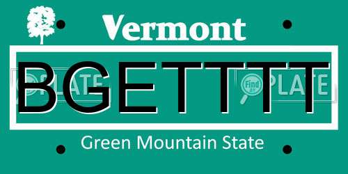 BGETTTT Vermont License Plate