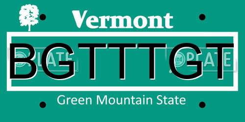 BGTTTGT Vermont License Plate