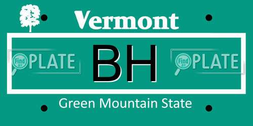BH Vermont License Plate