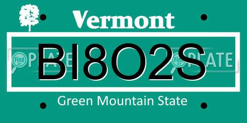 BI8O2S Vermont License Plate