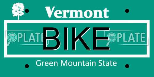 BIKE Vermont License Plate