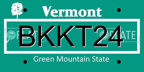 BKKT24 Vermont License Plate