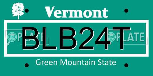BLB24T Vermont License Plate