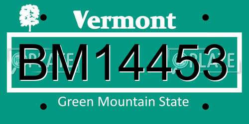 BM14453 Vermont License Plate