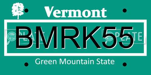 BMRK55 Vermont License Plate