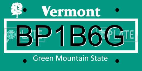 BP1B6G Vermont License Plate