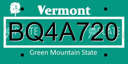 BQ4A720 Vermont License Plate