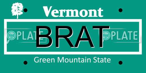 BRAT Vermont License Plate