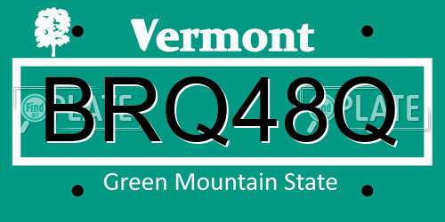 BRQ48Q Vermont License Plate