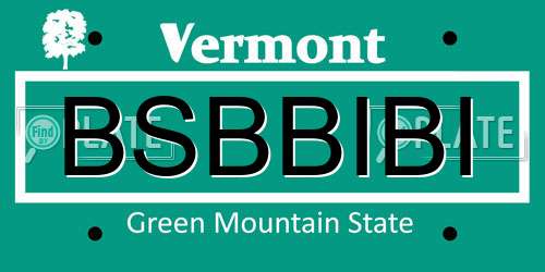 BSBBIBI Vermont License Plate
