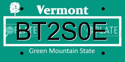 BT2S0E Vermont License Plate